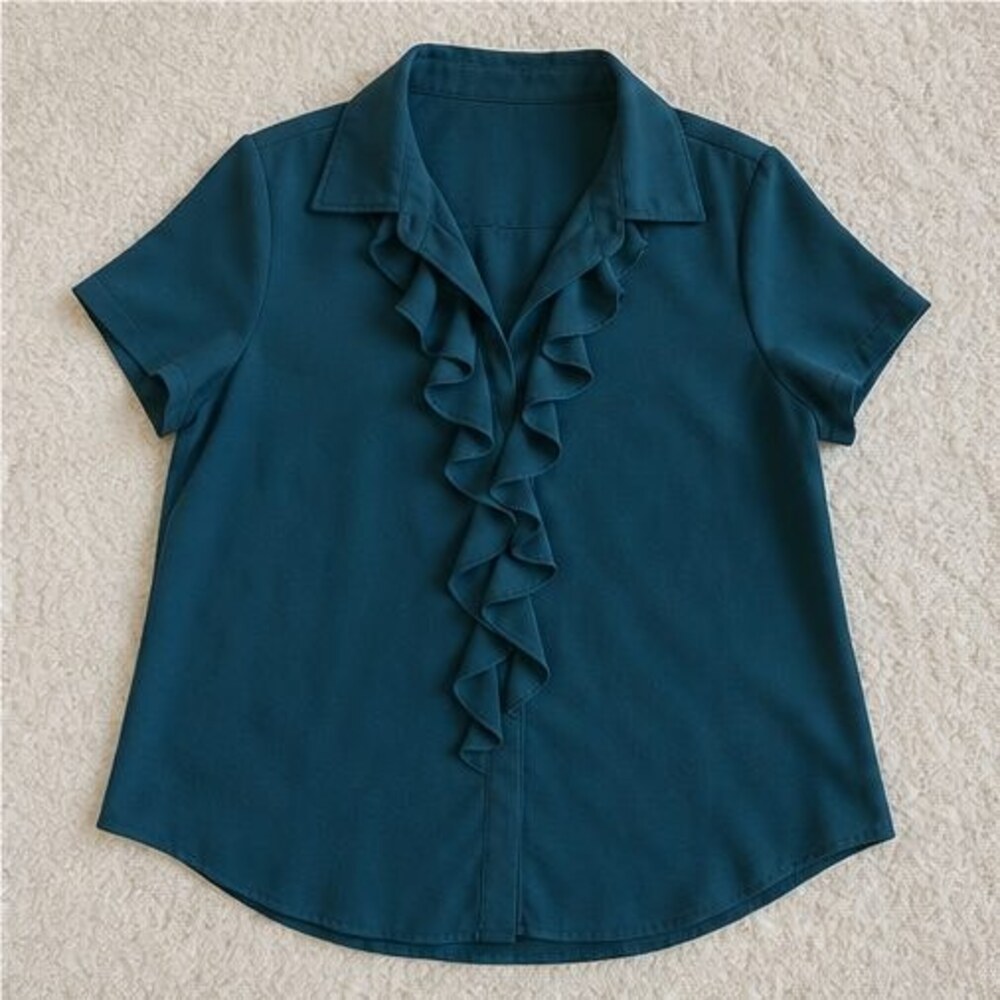 Teal Wrap Blouse